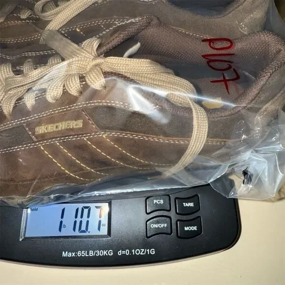 Skechers Unisex Brown Leather Athletic Shoes Size 10.5 Casual Sneaker - Picture 9 of 9